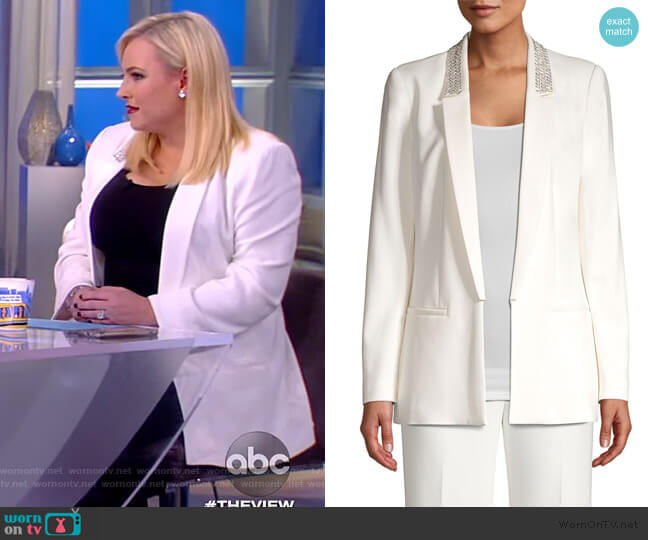 Kobi Halperin Carson Sequin Lapel Blazer worn by Meghan McCain on The View