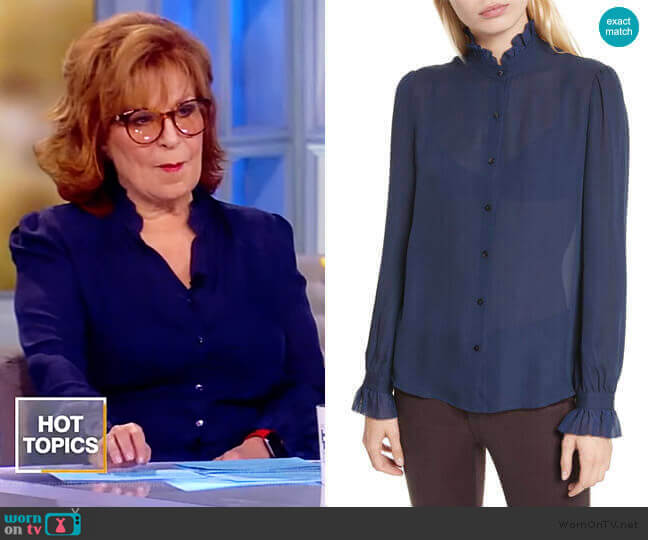 L'Agence Carla Silk Blouse worn by Joy Behar on The View
