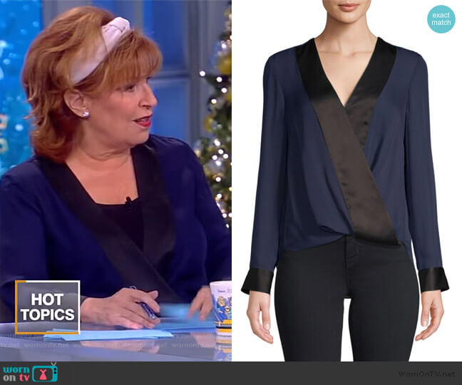 L'Agence Kyla Draped Blouse worn by Joy Behar on The View