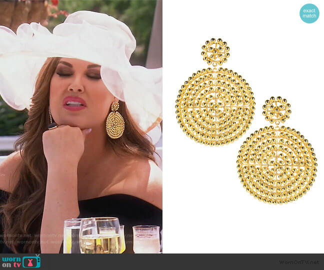 Lisi Lerch Disk Earrings worn by Emily Simpson on The Real Housewives of Orange County