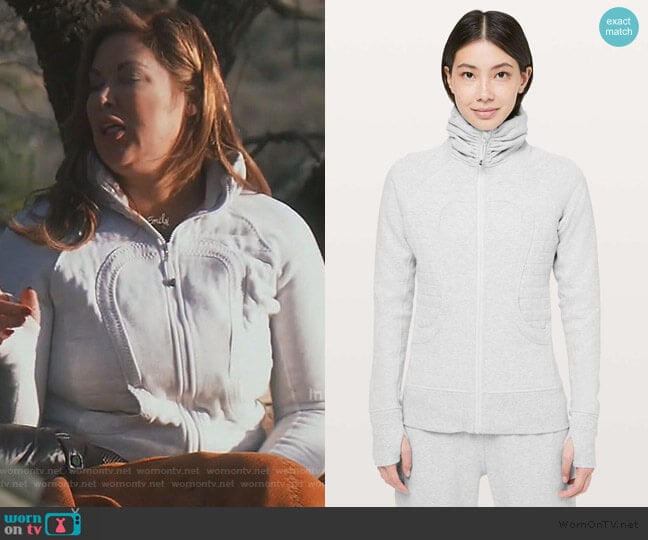 Lululemon Calm & Cozy Jacket worn by Emily Simpson on The Real Housewives of Orange County
