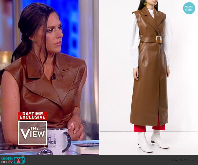 Materiel Belted Longline Vest worn by Abby Huntsman on The View