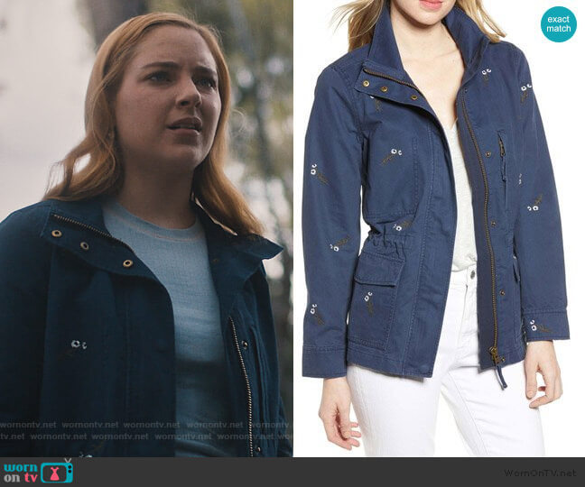 Madewell Embroidered Passage Jacket worn by Violet Simmons (Haley Ramm) on Light as a Feather