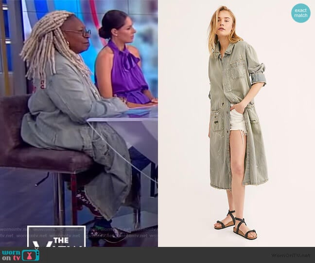 Free People Tractor Co. Work Jacket worn by Whoopi Goldberg on The View