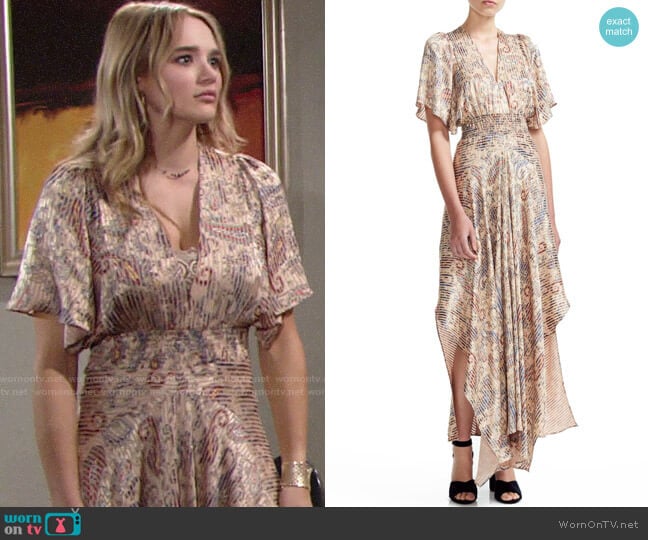 Maje Rachel Dress worn by Summer Newman (Hunter King) on The Young and the Restless