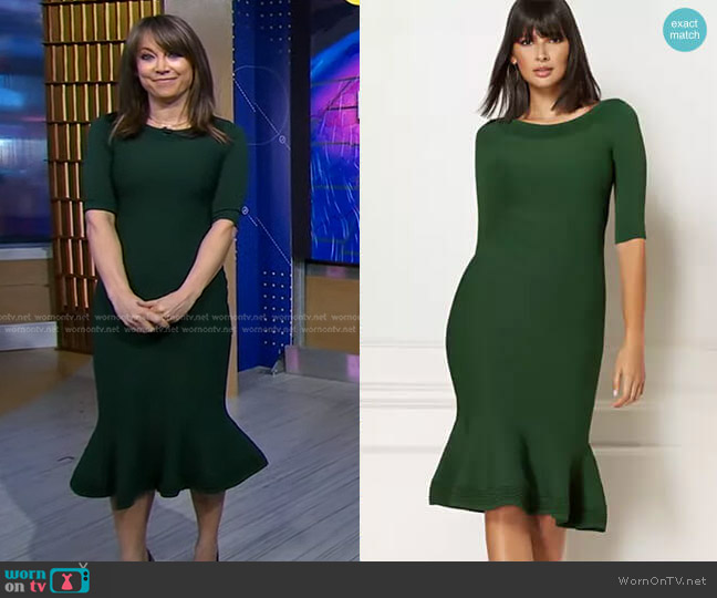 New York & Company Melinda Sweater Dress - Eva Mendes Collection worn by Ginger Zee on Good Morning America
