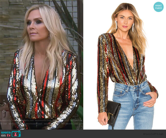 NBD Sloane Bodysuit worn by Tamra Judge on The Real Housewives of Orange County