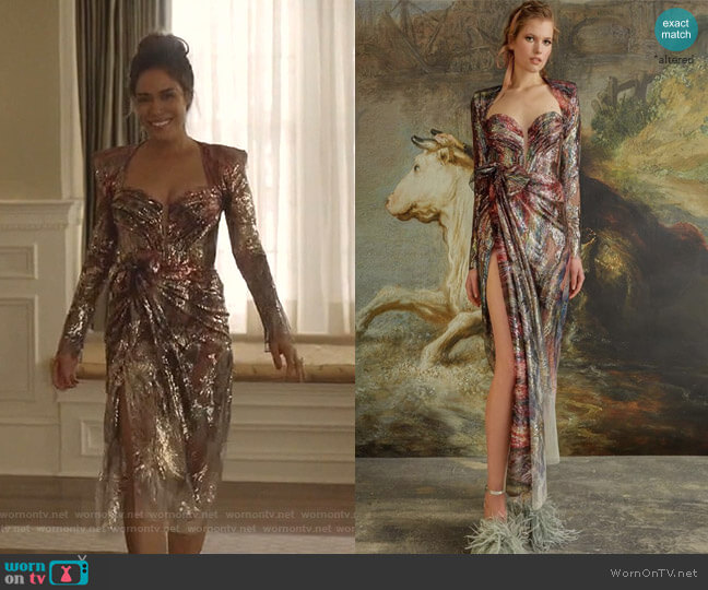 Nedret Taciroglu by Nedo worn by Cristal Jennings (Daniella Alonso) on Dynasty