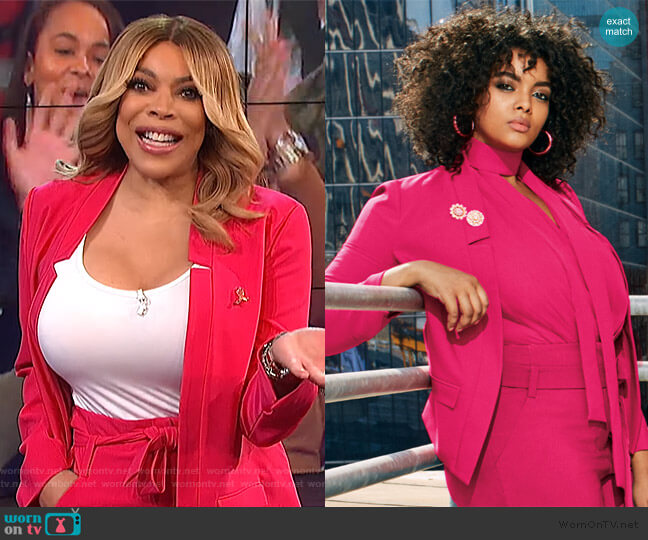 New York & Company Soft Madie Blazer worn by Wendy Williams on The Wendy Williams Show