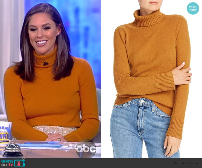 Notes du Nord Miranda Cashmere Turtleneck Sweater worn by Abby Huntsman on The View