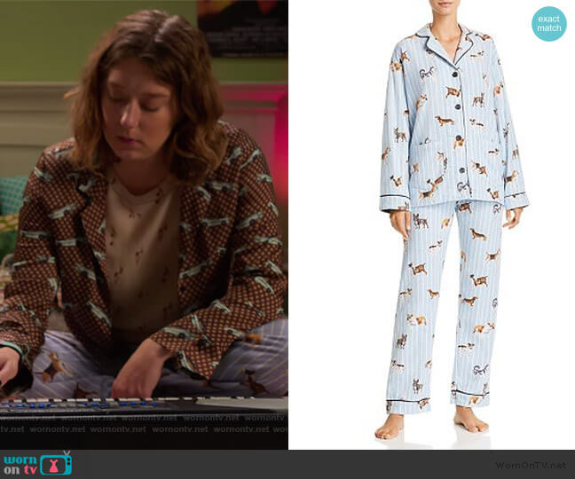 PJ Salvage Doggone Tired Dog Print Flannel Cotton Pajama Set worn by Nonnie Thompson (Kimmy Shields) on Insatiable