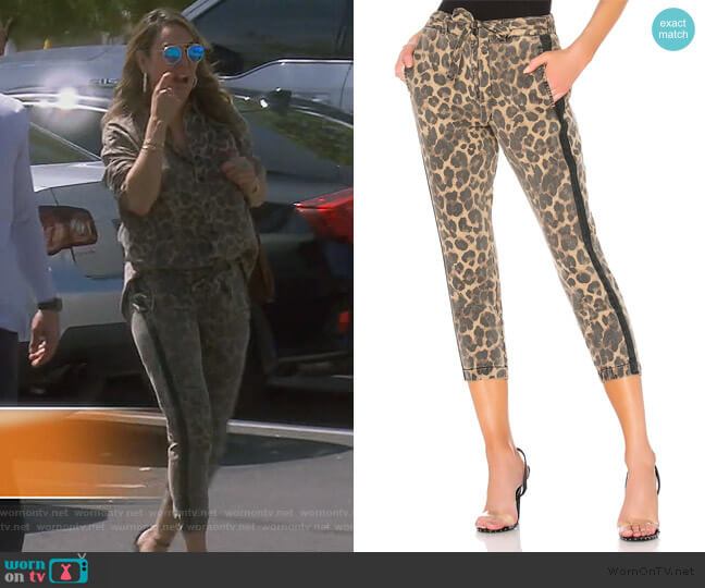 Pam & Gela Leopard Pant with Sash worn by Kelly Dodd on The Real Housewives of Orange County