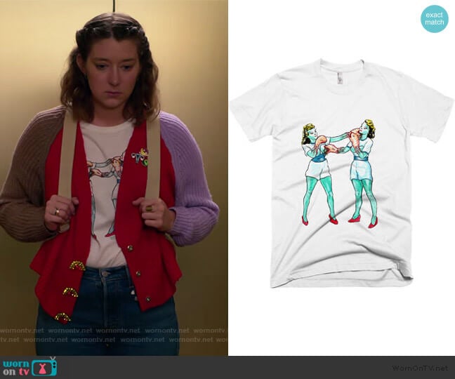Penelope Gazin Alien Battle Tee worn by Nonnie Thompson (Kimmy Shields) on Insatiable