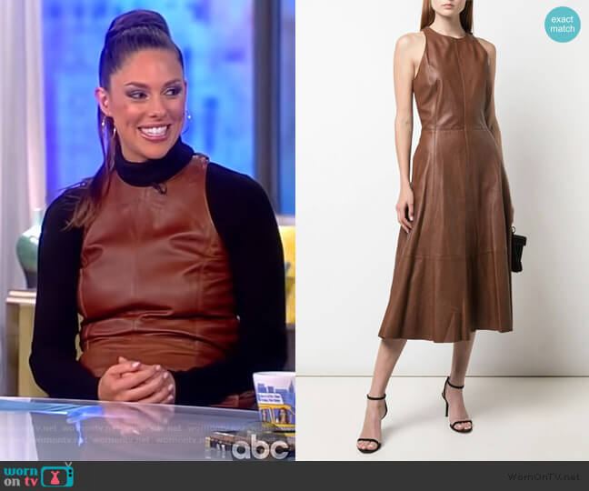Ralph Lauren Fit and Flare Midi Dress worn by Abby Huntsman on The View