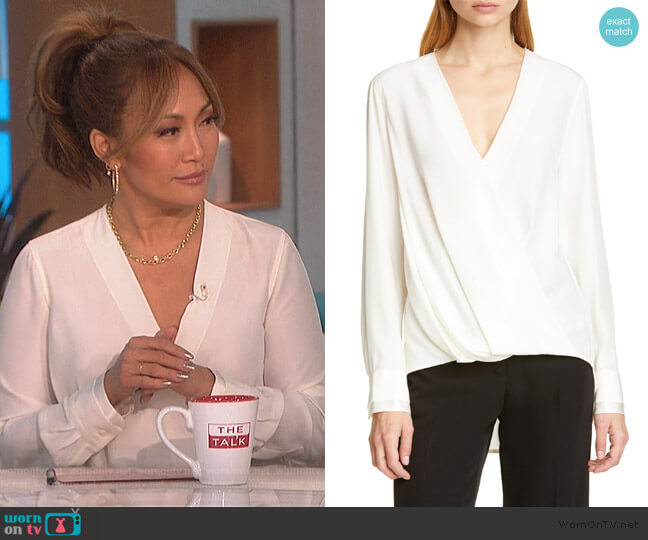 Rag and Bone Victor Blouse worn by Carrie Inaba on The Talk