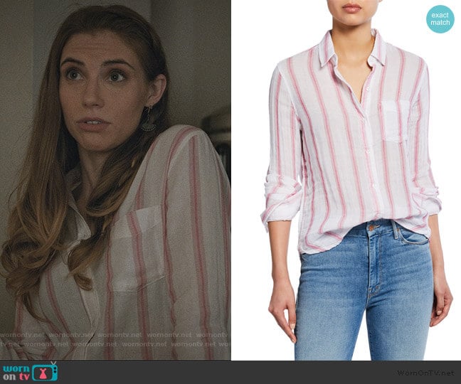 Rails Reagan Tulip Stripe Button-Down Shirt worn by Stephanie 'Stevie' McCord (Wallis Currie-Wood) on Madam Secretary