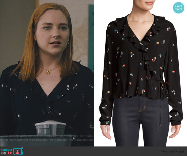 Rails Simone Floral Wrap Blouse worn by Violet Simmons (Haley Ramm) on Light as a Feather