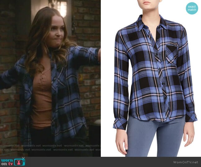 Rails Hunter Button Down Shirt worn by Jo Wilson (Camilla Luddington) on Greys Anatomy