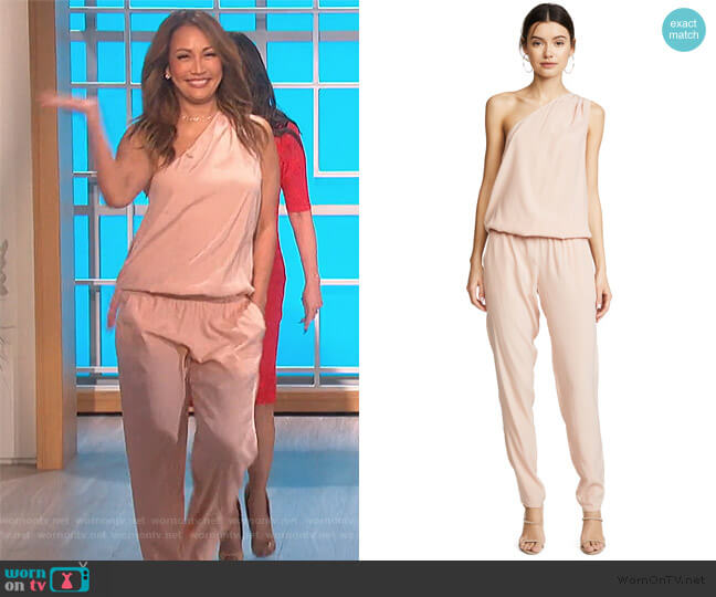 Ramy Brook Lulu One Shoulder Jumpsuit worn by Carrie Inaba on The Talk