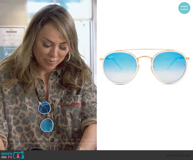 Ray-Ban Round Double Bridge worn by Kelly Dodd on The Real Housewives of Orange County