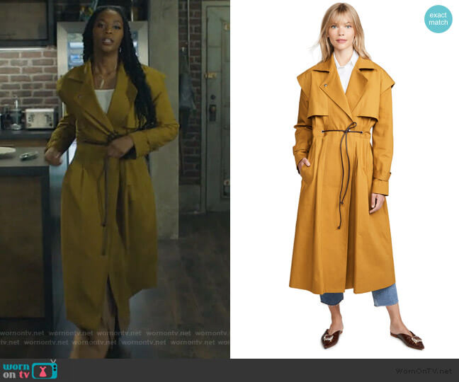 Sea Stevie Trench worn by Anissa Pierce (Nafessa Williams) on Black Lightning
