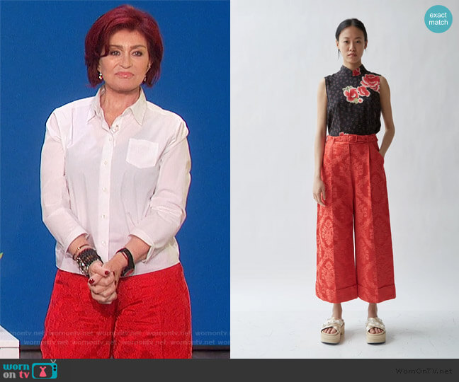 Simone Rocha Wide Tailored Trouser's worn by Sharon Osbourne on The Talk