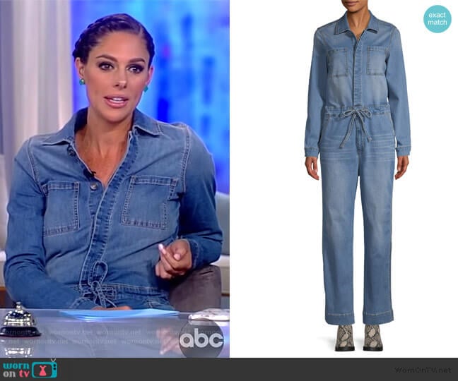 Scoop Scoop Denim Jumpsuit Medium Wash worn by Abby Huntsman on The View