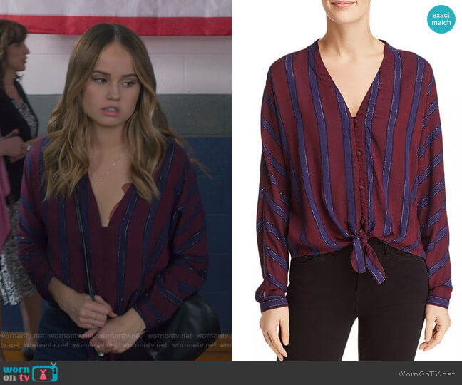 Rails Sloane Top in Janeiro Stripe worn by Patty Bladell (Debby Ryan) on Insatiable