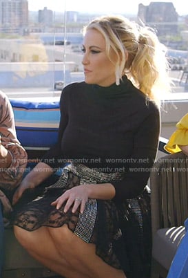 Stephanie’s embellished lace skirt on The Real Housewives of Dallas