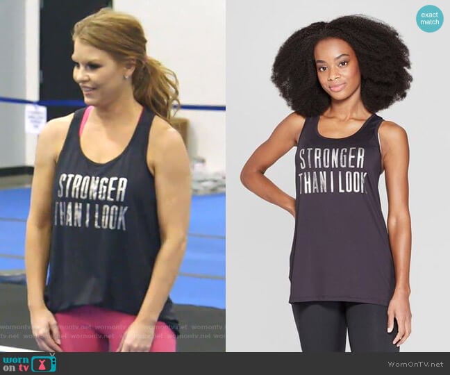 C9 Champion Stronger Than I Look Tank worn by Brandi Redmond on The Real Housewives of Dallas