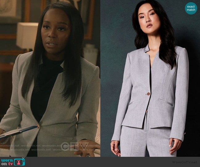 Ted Baker Daizi Blazer worn by Michaela Pratt (Aja Naomi King) on How to Get Away with Murder