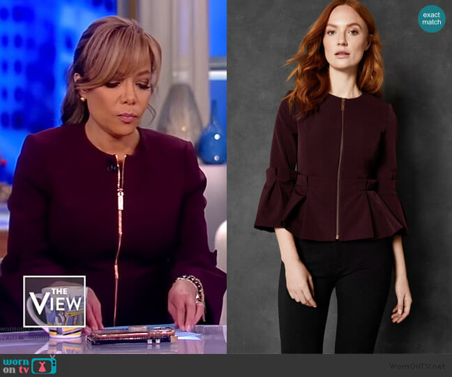 Ted Baker Maggi Jacket worn by Sunny Hostin on The View