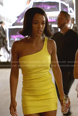Tiana’s yellow one-shoulder mini dress on Empire