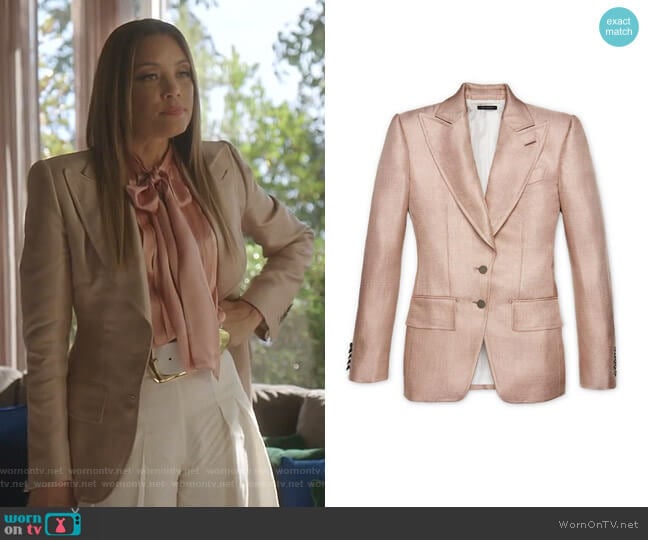 Tom Ford Viscose Jacket worn by Dominique Deveraux (Michael Michele) on Dynasty