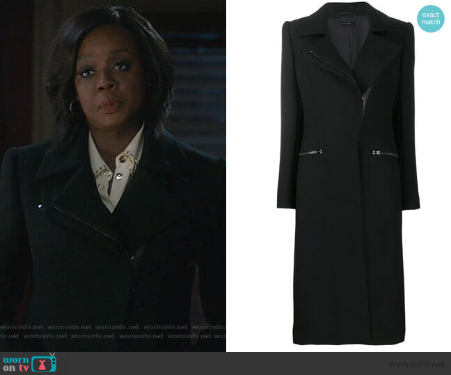 Tom Ford Zip-up Long Coat worn by Annalise Keating (Viola Davis) on How to Get Away with Murder