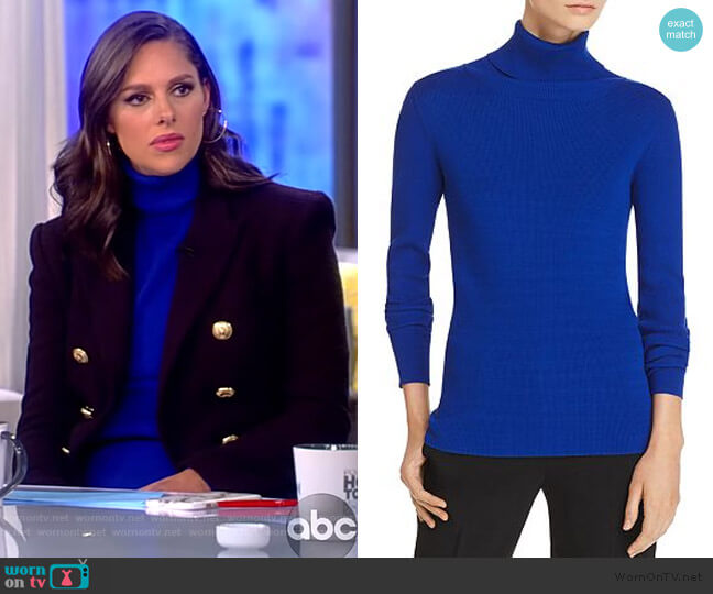 Tory Burch Ribbed Turtleneck Sweater worn by Abby Huntsman on The View