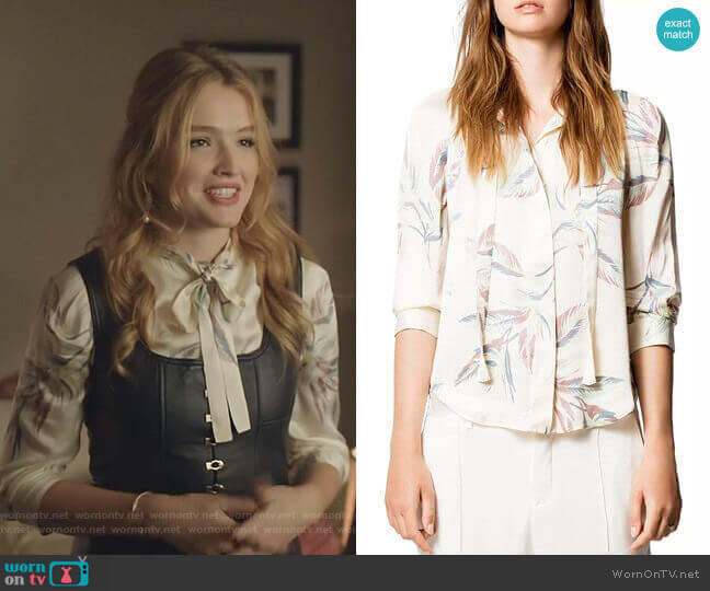 Zadig & Voltaire Touch Paradise Tunic worn by Kirby Anders (Maddison Brown) on Dynasty