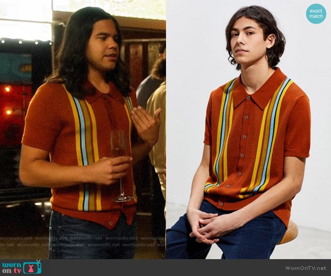 Urban Outfitters Baxter Button-Down Sweater Polo Shirt worn by Cisco Ramon (Carlos Valdes) on The Flash