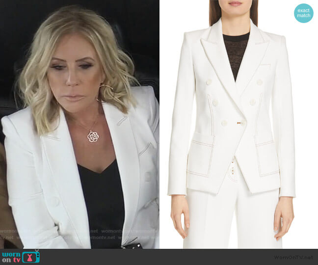 Veronica Beard Cosmo Dickey Jacket worn by Vicki Gunvalson on The Real Housewives of Orange County