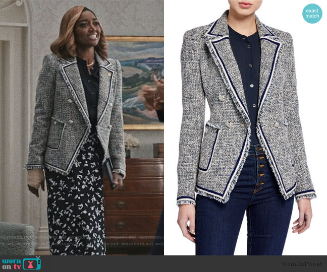 Veronica Beard Theron Tweed Jacket worn by Daisy Grant (Patina Miller) on Madam Secretary