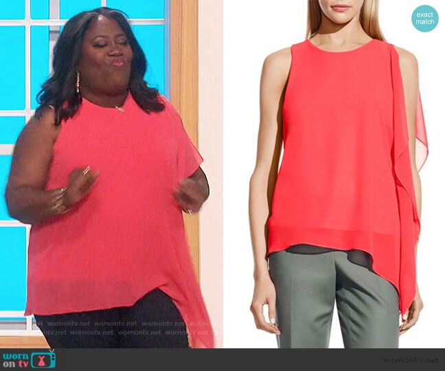 Vince Camuto Asymmetric Sleeveless Top worn by Sheryl Underwood on The Talk