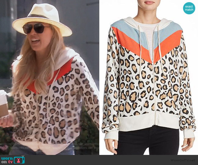 Wildfox Hellcat Leopard Print Hoodie worn by Braunwyn Windham-Burke on The Real Housewives of Orange County