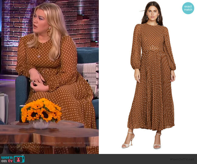 Zimmermann Espionage Sunray Track Dress worn by Kelly Clarkson on The Kelly Clarkson Show