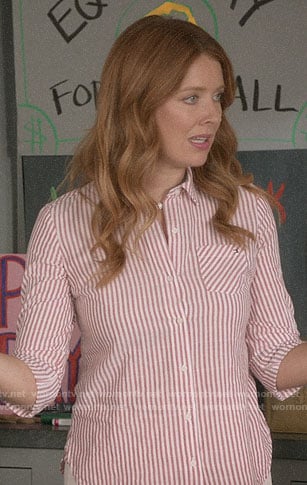 Abby’s red striped shirt on Black-ish