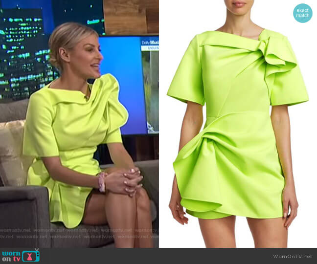 Acler Bronte Draped Dress worn by Morgan Stewart on E! News