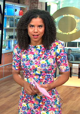Adriana Diaz’s floral dress on CBS Mornings