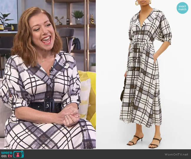 Aje Theodora Checked Shirtdress