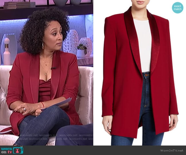 Alice + Olivia Jace Oversized Blazer worn by Tamera Mowry on The Real
