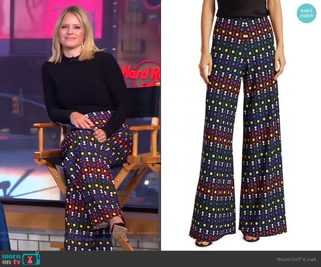 Alice + Olivia Athena Pants worn by Sara Haines on Good Morning America