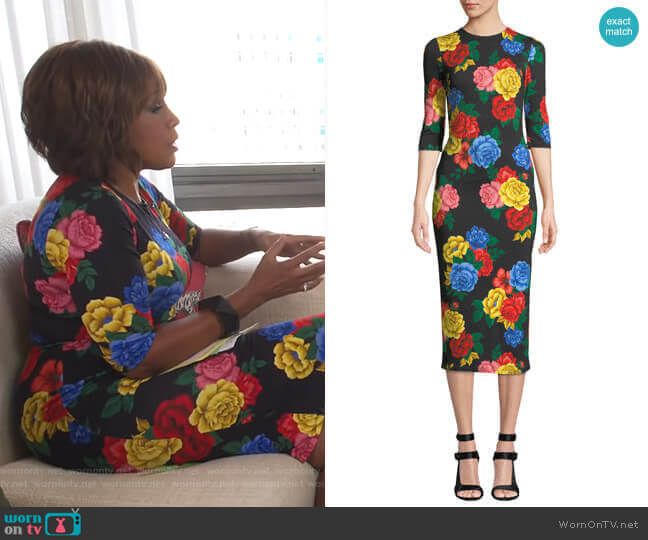 Alice + Olivia Delora Dress worn by Gayle King on CBS Mornings